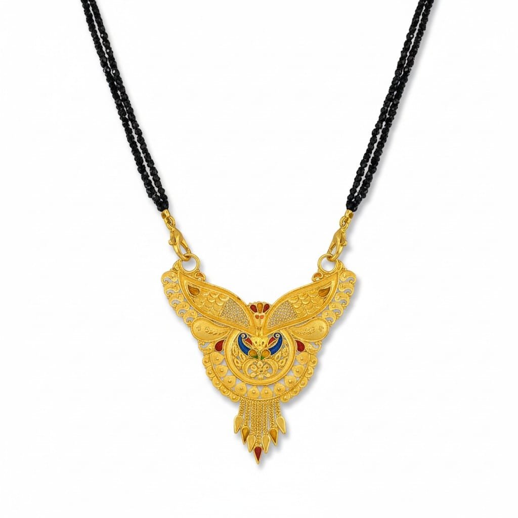Gold Plated Peacock  Design Mangalsutra