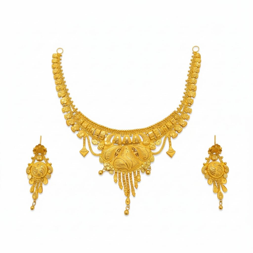 Traditional Gold  Necklace Set