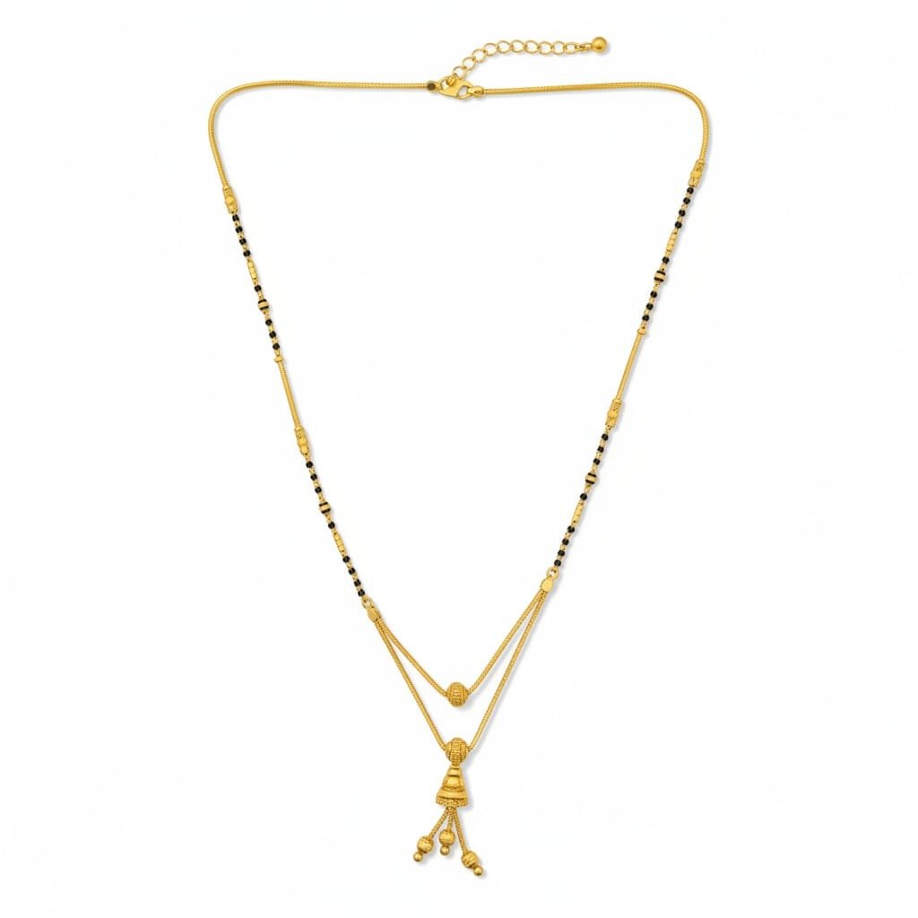 Black Beaded  Gold Mangalsutra