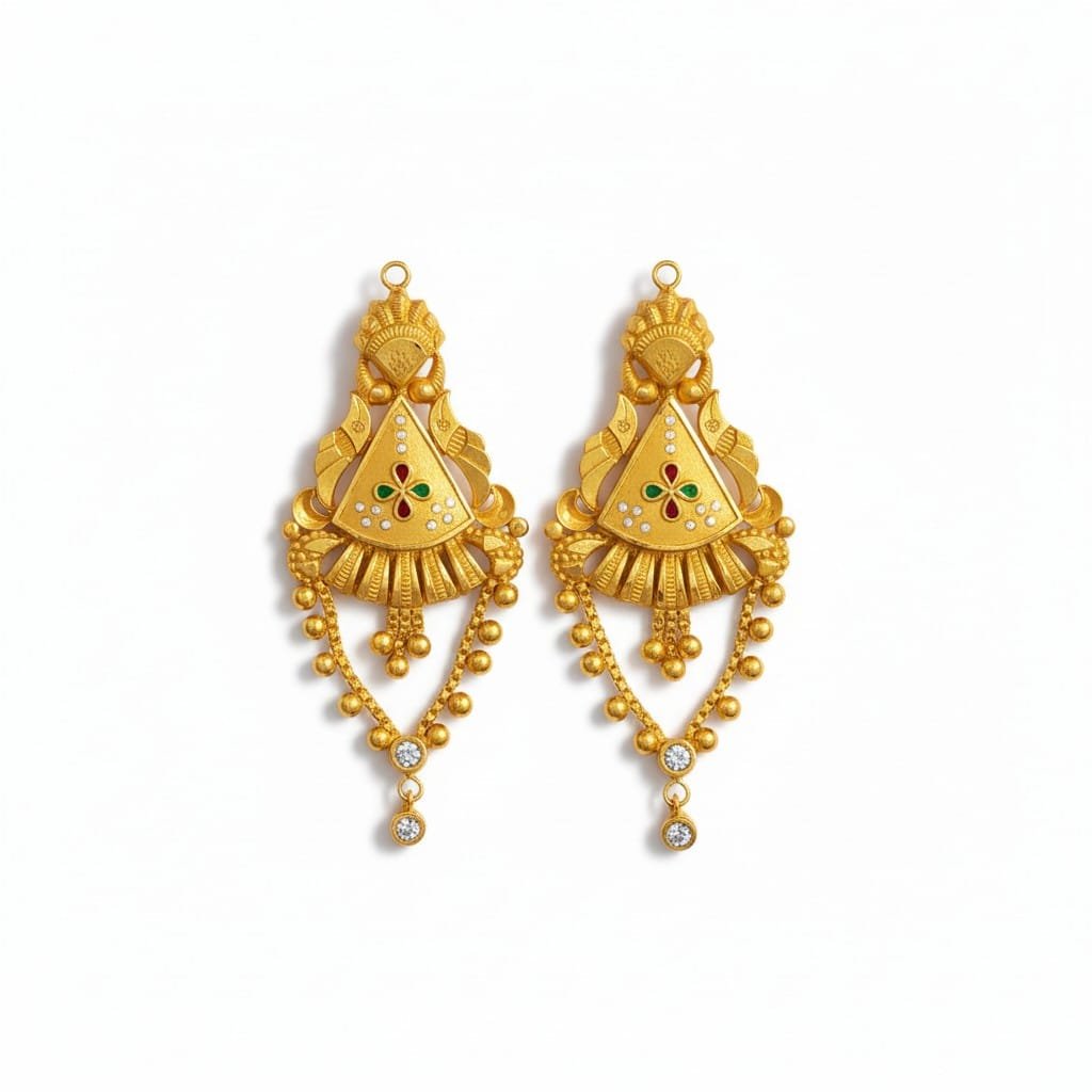 Designer Gold  Earrings