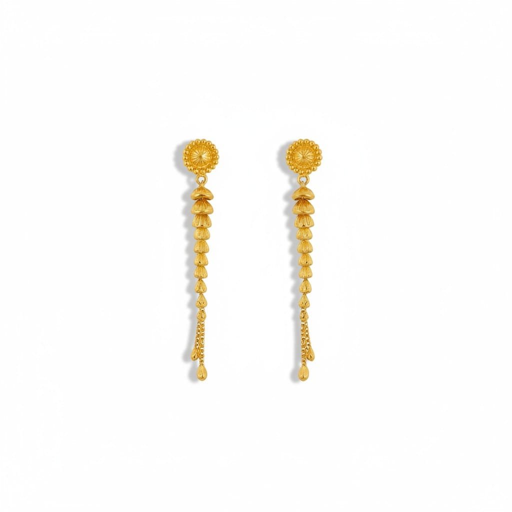 Elegant Gold  Long Earrings