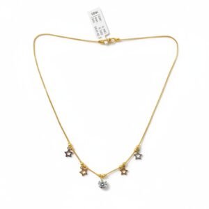 Stylish Gold Chain with White Gold